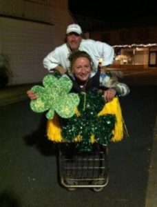 St. Patricks Day Shopping Cart Races